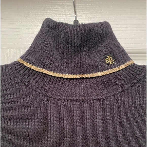 Lauren by Ralph Lauren monogram turtleneck sweater. Like New. Size S - Picture 2 of 5